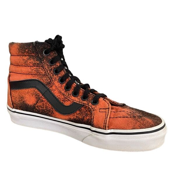 Women's Vans Off the Wall Rust/Black  High Tops Tye-Dyed Size 6.5 - Picture 1 of 8